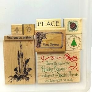 🎄RUBBER STAMPS CHRISTMAS STAMPIN UP SWIRLY